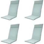 Madison -  Tuinstoelkussen Hoge Rug Napels azure - Ca. 120x50 cm - Set...