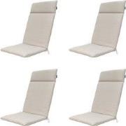 Madison -  Tuinstoelkussen Hoge Rug Napels taupe - Ca. 120x50 cm - Set...
