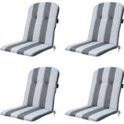 Madison -  Kuipstoelkussen Hoge Rug Banda grey - Ca. 96x45 cm - Set va...