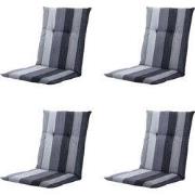 Madison -  Tuinstoelkussen Lage Rug Victoria grey - Ca. 105x50 cm - Se...