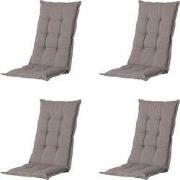 Madison -  Tuinstoelkussen Hoge Rug Panama taupe - Ca. 123x50 cm - Set...