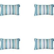Madison -  Sierkussen Righe azure - Ca. 30x50 cm - Set van 4