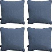Madison -  Sierkussen Panama safier blue - Ca. 45x45 cm - Set van 4