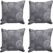 Madison -  Sierkussen Circle grey - Ca. 50x50 cm - Set van 4