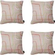 Madison -  Sierkussen Joah terra - Ca. 50x50 cm - Set van 4