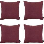 Madison -  Sierkussen Bordeaux canvas eco+ - Ca. 50x50 cm - Set van 4