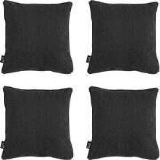 Madison -  Sierkussen Black canvas eco+ - Ca. 50x50 cm - Set van 4