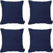 Madison -  Sierkussen Panama indigo - Ca. 45x45 cm - Set van 4