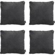 Madison -  Sierkussen Panama black - Ca. 60x60 cm - Set van 4