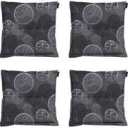 Madison -  Zitkussen Circle grey - Ca. 50x50 cm - Set van 4