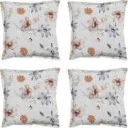 Madison -  Zitkussen Florina natural - Ca. 50x50 cm - Set van 4