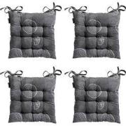 Madison -  Zitkussen Toscane Circle grey - Ca. 46x46 cm - Set van 4