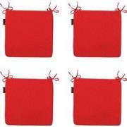 Madison -  Zitkussen Panama red - Ca. 40x40 cm - Set van 4