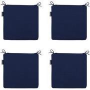 Madison -  Zitkussen Panama indigo - Ca. 40x40 cm - Set van 4