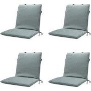 Madison -  Stapelstoelkussen Silver canvas eco+ - Ca. 97x49 cm - Set v...