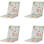 Madison -  Stapelstoelkussen Milly azure - Ca. 97x49 cm - Set van 4