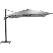 Hawaii Big Pole II parasol - 350x350 cm - carbon black - royal grijs