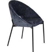 Eetkamerstoel Grijs Stof - Zithoogte 51cm - 48x64x84cm - Dando - Set v...