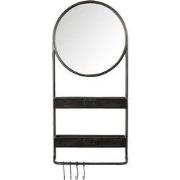 Clayre & Eef Spiegel 38x89 cm Zwart IJzer