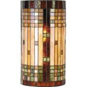 Lumilamp Wandlamp Tiffany 20x11x36 cm Beige Bruin Glas