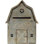 Clayre & Eef Brievenbus 26x11x35 cm Grijs Metaal