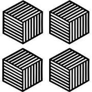 Krumble Siliconen pannenonderzetter Hexagon lang - Zwart - Set van 4