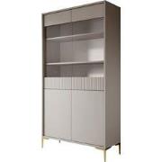 Meubella - Vitrinekast Five - Beige - 103 cm
