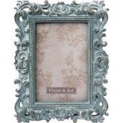 Clayre & Eef Fotolijst 10x15 cm Turquoise Kunststof