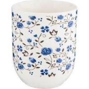 Clayre & Eef Mok 100 ml Blauw Wit Porselein Bloemen