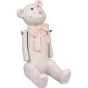 Clayre & Eef Decoratie Beeld Beer 14x9x18 cm Wit Kunststof