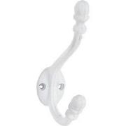 Clayre & Eef Wandhaak 3x8x12cm Wit IJzer