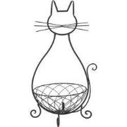 Clayre & Eef Decoratie schaal Kat 31x25x55 cm Bruin IJzer