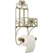 Clayre & Eef WC Rol Houder 20x15x43 cm Beige IJzer