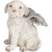 Clayre & Eef Beeld Hond 16x13x20 cm Grijs Kunststof