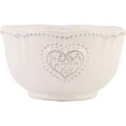 Clayre & Eef Soepkom Ø 12 cm Beige Keramiek Hart