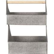 Clayre & Eef Opbergkist 33x17x45 cm Grijs IJzer