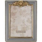 Clayre & Eef Fotolijst 13x18 cm Grijs Kunststof