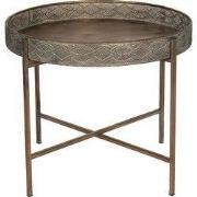 Clayre & Eef Bijzettafel Ø 60x50 cm Koperkleurig IJzer