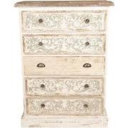 Clayre & Eef Dressoir 85x36x120 cm Wit Hout