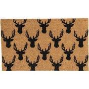 Clayre & Eef Deurmat 75x45 cm Bruin Kokos Eland