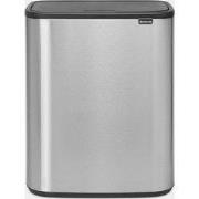 Bo Touch Bin, met 1 binnenemmer, 60 liter - Matt Steel Fingerprint Pro...