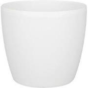 3 stuks - Bloempot Brussels rond 14 cm wit