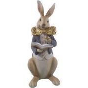 Clayre & Eef Beeld Konijn 15x13x40 cm Bruin Grijs Polyresin