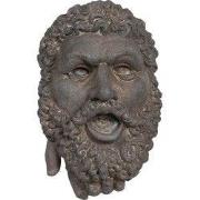 Clayre & Eef Wanddecoratie Gezicht 29x19x42 cm Grijs Magnesium (MGO)