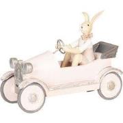 Clayre & Eef Beeld Konijn 24x9x18 cm Roze Kunststof