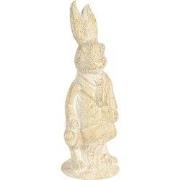 Clayre & Eef Beeld Konijn 11 cm Wit Kunststof