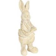 Clayre & Eef Beeld Konijn 13 cm Wit Kunststof