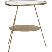 Clayre & Eef Bijzettafel 61x37x70 cm Koperkleurig IJzer