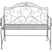 Clayre & Eef Tuinbank 103x51x94 cm Grijs IJzer