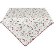 Clayre & Eef Tafelkleed 150x250 cm Wit Rood Katoen
